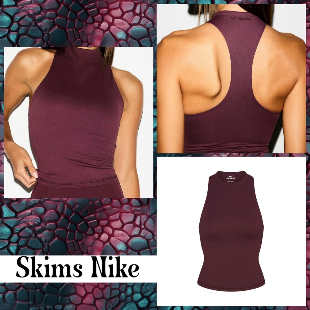Nike Skims Matte Women's Mock-Neck Racerback Tank Top Currant
